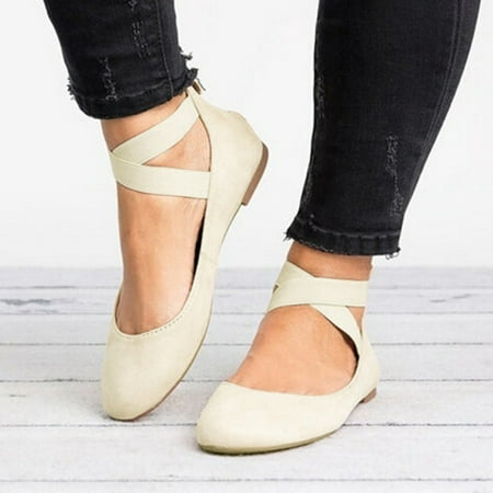 

HIBRO Sandals For Women Ladies Fashion Causal Shoes Elastic Strap Flat Shoes Singles