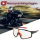 thumbnail image 2 of Gafas de montar para motocicleta Unique Bargains, anti-reflejo, Tri-Acetato de Celulosa, PC, UV400, gafas de ciclismo, lente roja clara, marco negro y rojo, 2 of 6