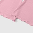 thumbnail image 7 of Lenpel Girls' Flare Leggings Toddler Baby Ribbed Knit Elastic Waist Ruffle Hem Bell Bottom Pants Bootcut Casual Pants, 7 of 7