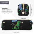 thumbnail image 3 of Fotbe Space Dino Cartoon Black Estuche para Lápices de Cuero con Estampado, Estuche con Cremallera Resistente, Organizador Compacto y Elegante para Papelería, 3 of 7