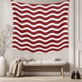 thumbnail image 5 of Red White Tapestry for Bedroom Wall Hanging Tapestry, Modern Abstract Waves Water Ripple Striped Ceiling Backdrop Tapestries Poster Blanket Wall Decor for Teens Room Living Room Dorm 59" x 79", 5 of 8