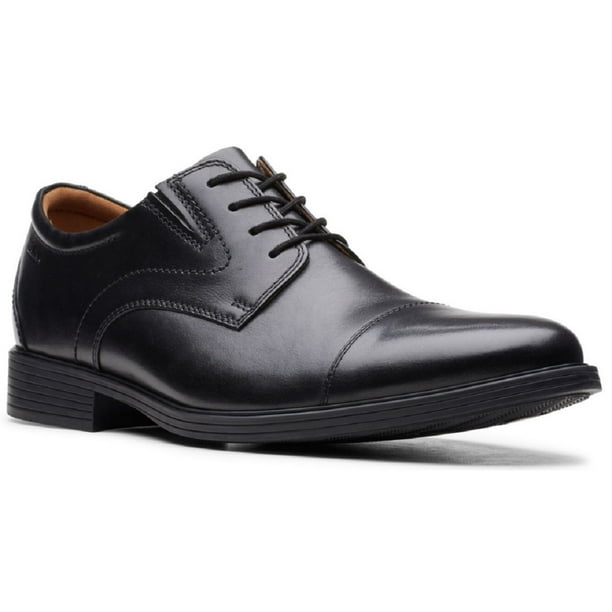 sustantivo recuperar Montón de Clarks Men's Whiddon Cap Toe Oxfords Shoes Black Size 8.5 M - Walmart.com