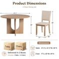 thumbnail image 4 of Leovanni 48inch Rectangle Dining Table, Modern Kitchen Table for Dining Room, Natural(Chairs Not Included), 4 of 16