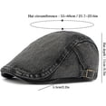 thumbnail image 7 of Newsboy Cap for Men Adjustable Flat Ivy Gatsby Cabbie Driving Hat Breathable Denim Cotton Golf Cap, 7 of 7