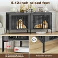 thumbnail image 2 of POAO 55.12"L Dog Crate Furniture for 2 Dogs,Heavy Duty Double Dog Crates for Small Dogs(0-20 Pounds),Dog Kennel Furniture Indoor as TV Stand,Dark Grey, 2 of 7