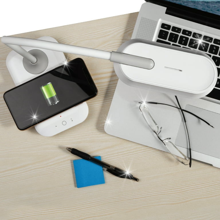 OttLite Achieve LED Sanitizing Desk Lamp with Wireless Charging