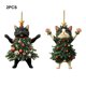 thumbnail image 5 of Adornos Festivos Yuarrent 2 Piezas Decoración Navideña Gato, 5 of 6