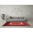 thumbnail image 3 of Ahgly Company Indoor Square Abstract Red Modern Area Rugs, 5' Square, 3 of 4