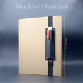 thumbnail image 4 of Portalápices con banda elástica ajustable Portalápices Estuche para bolígrafos para diarios de tapa dura Cuadernos Planificadores Se adapta a cuadernos de 8 a 11 pulgadas de altura Capacidad para 2 o, 4 of 5