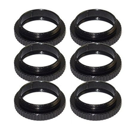 Evertech 6 pcs 5mm Camera C-mount Lens Adapter Ring Extension Tube C to CS Mount Lens Black Aliminum Adapter for Most Types of Cctv Security Cameras