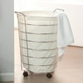 thumbnail image 5 of Jumbo Laundry Basket in Chrome Plate w Canvas Bag, 5 of 6