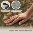 thumbnail image 6 of ODIKA 6'x9' Washable Area Rug Vintage Sage Distressed Vine Border Decorative Traditional Chartreuse for Family Room, Living Room, Master Bedroom, Non-Slip, Easy Care, 6 of 7