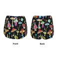 thumbnail image 3 of Pofeuu Bright Mushrooms Print Women's Athletic Shorts Running Workout Shorts Tummy Control Quick Dry Gym Shorts with Pockets Double layer sports shorts-XX-Large, 3 of 7