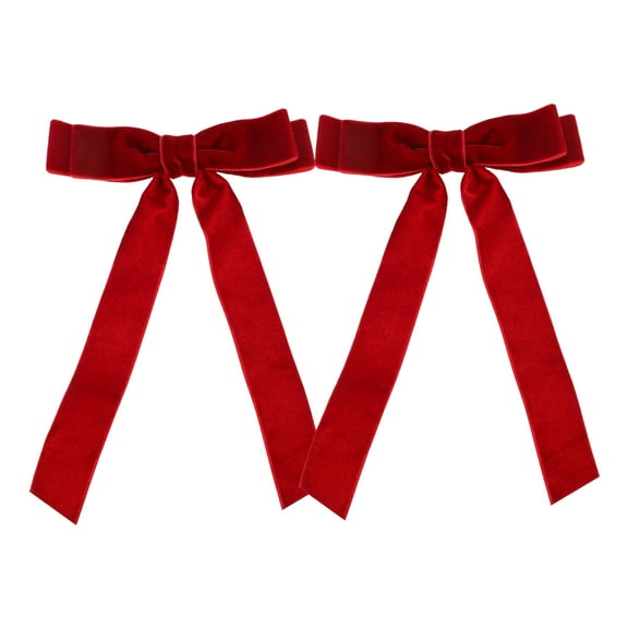 COSMOBETTY Hair Clips Dark Red Flocking Cloth 2Pcs 7.9X7.5X0.6In