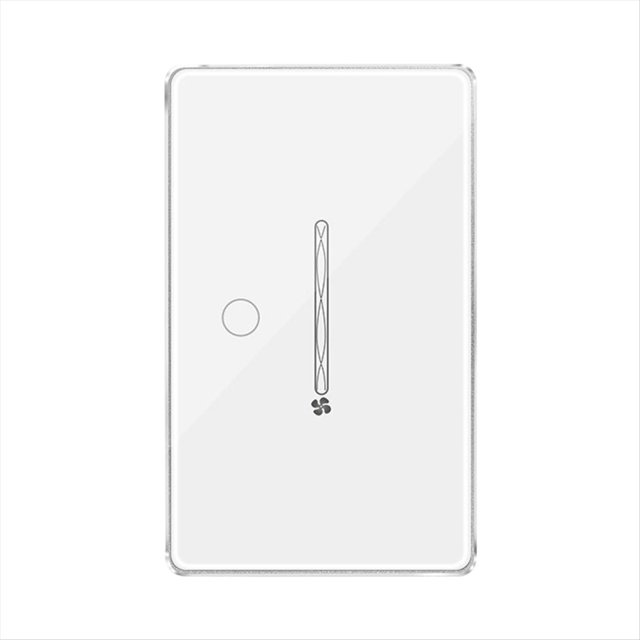 Interruptor Inteligente Zigbee para Ventilador con Luz, Control Táctil de 1 Banda y Control Deslizante, Velocidad del Ventilador . Se Requiere Usar con la Aplicación Tuya.
