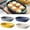 Blue, variant on Ceramics Baking Dish/Lasagna Bakeware Pan, Rectangular Baking Sheet with 2 Tableware Use Handles, For Family Daily