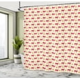 thumbnail image 4 of Ambesonne Animal Shower Curtain, 2 Humped Camels and Dots, 69"Wx84"L, Eggshell Apricot, 4 of 4