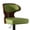 Green, variant on Hawsaiy Bar Stools Set of 1, Adjustable Height 24.5"-33.5", Bentwood Swivel Barstools with Back & Footrest, PU Leather Upholstered Bar Chairs for Kitchen Island, Dining Room, Home Bar