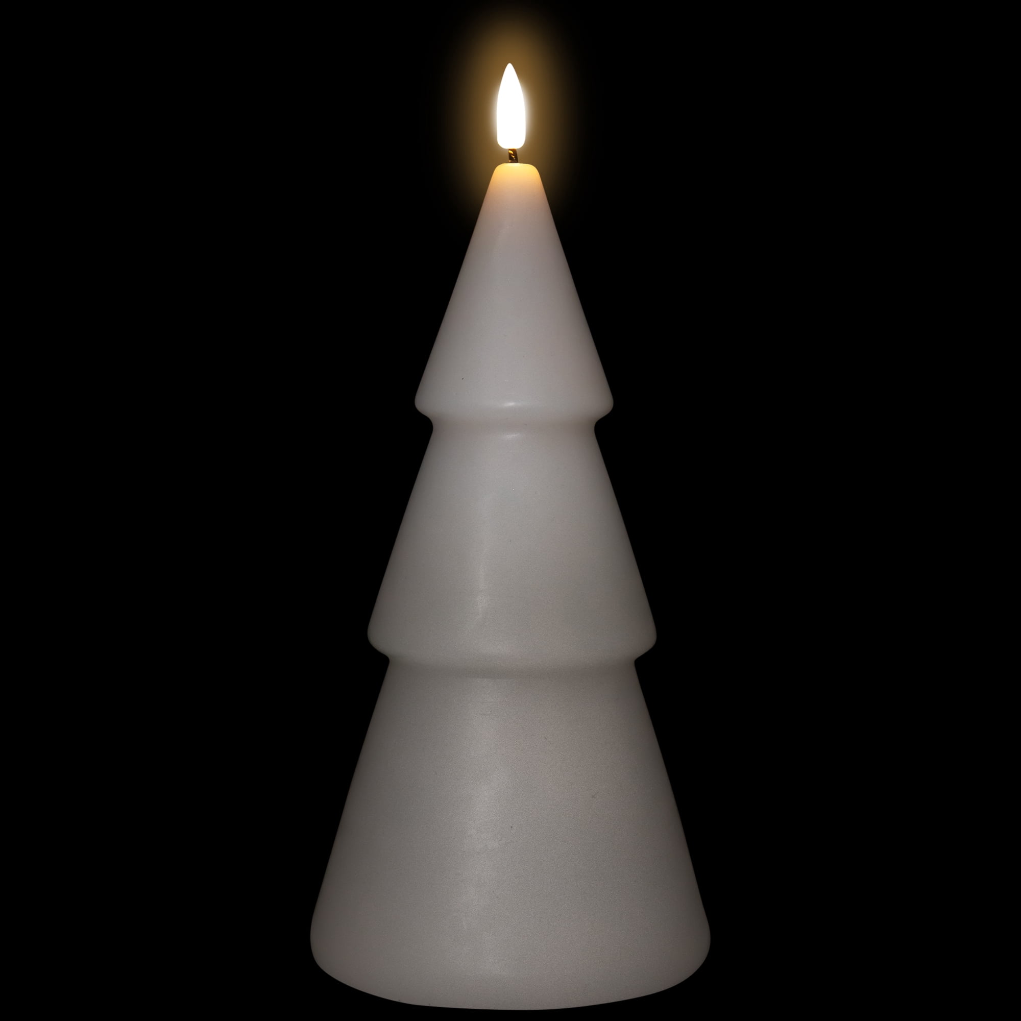 Northlight LED Flameless Flickering Christmas Tree Wax Candles - 10.5" - White - Set of 2