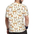 thumbnail image 2 of Wukai Cartoon Corgi Print Men's Short-Sleeved Mesh T-Shirt,Quick-Dry Short Sleeve Workout T-Shirt-XX-Large, 2 of 8