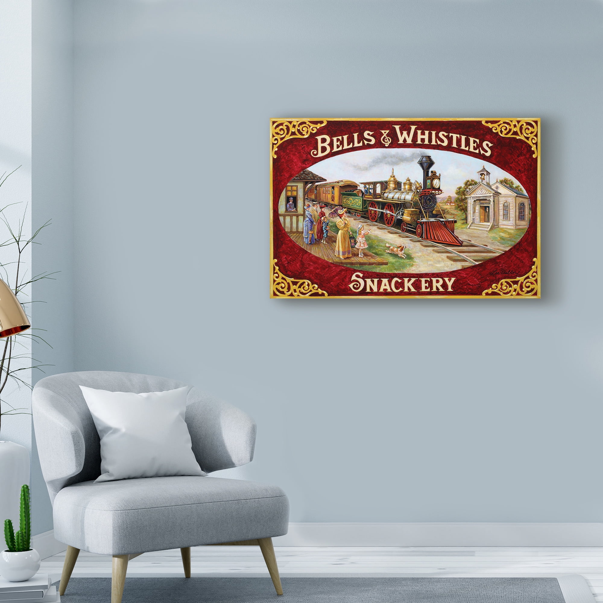 Trademark Fine Art 'Bells And Whistles Train' Canvas Art by Lee Dubin