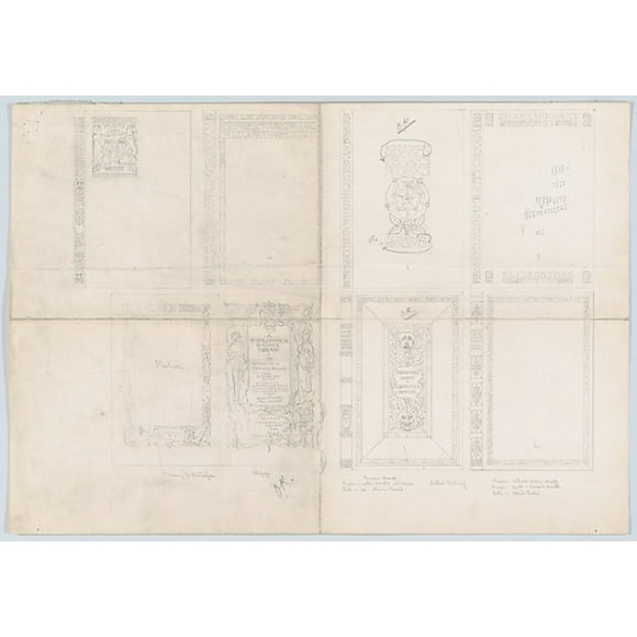 Cover Designs for the Elizabethan Edition of Shakespeares Works, published by Thomas Y. Crowell Poster Print by Bertram Goodhue (American, Pomfret, Connecticut 1869 �1924 New York) (18 x 24)
