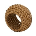 thumbnail image 3 of Fennco Styles Hand Woven Rattan Decorative Napkin Rings, Set of 4 - Caramel Napkin Holder for Home, Farmhouse Dcor, Banquets, Family Gathering and Special Occasion, 3 of 5