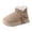 Khaki, variant on Ankle Boots for Women Platform Casual Winter Versatile Cute Bow Thick-Soled Warm Snow Boots Outsole Outdoor
