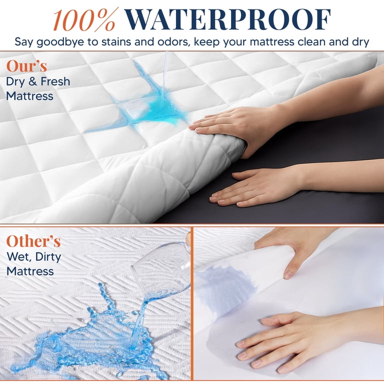 Lux Decor Collection Twin Waterproof Quilted Mattress Pad photo 6