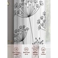 thumbnail image 6 of Black Dandelion Sheer Curtains 96 Inch Length 2 Panels Set Window Treatments, Spring Country Modern Minimalist Flower Rod Pocket Semi Curtains for Living Room/Bedroom/Kitchen Décor, 104"W x 96"L, 6 of 7