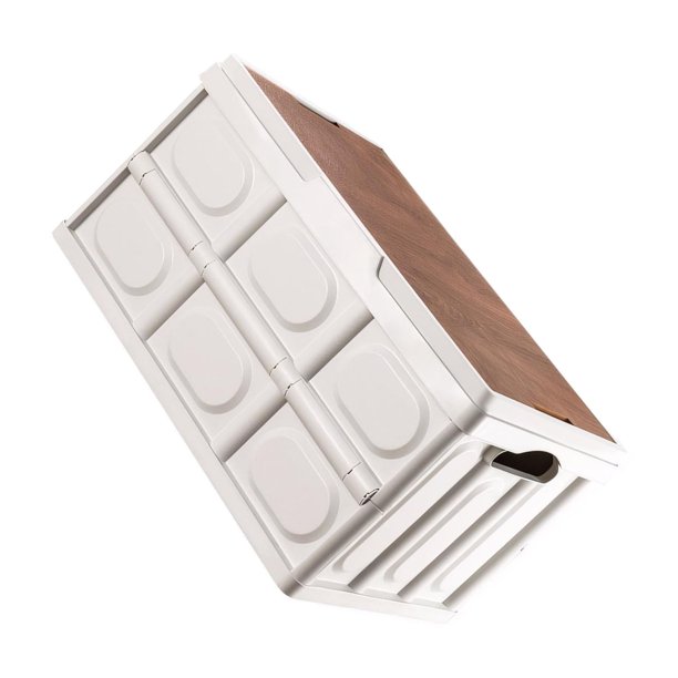 Cateissary Caja plegable para guardar juguetes al aire libre, caja de plástico resistente con marco, caja de almacenamiento pequeña para Almacenamiento y organización del hogar Tamaño grande sin h