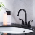 thumbnail image 4 of Bathroom Faucet Modern Commercial Two Handle Black Vessel Sink Faucet,Bathroom Vanity Sink Faucets, 4 of 5