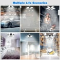 thumbnail image 7 of BN-LINK 2 Pack Garage Lights, 18500LM 6500K Deformable LED Garage Light with 6+1 Adjustable Panels, Ultra Bright Lights Workshop Warehouse, Black, 7 of 7