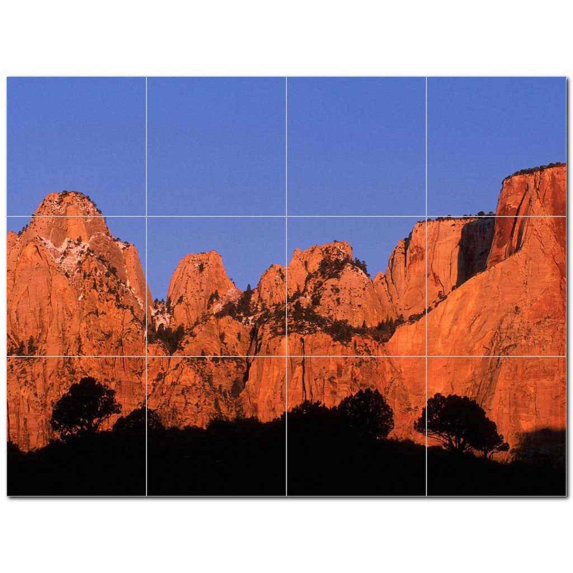 Mountain Scene Ceramic Tile Mural Kitchen Backsplash Bathroom Shower 405611-XL43