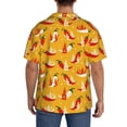 thumbnail image 3 of Naloa Hot Chilli Men's Loose Fit Cuban Collar Short-Sleeve Shirt, Hawaiian Shirts, Mens Shirts Casual for Everyday Wear Outings-Medium, 3 of 5