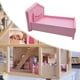 thumbnail image 5 of Cama de casa de muñecas, muebles de casa de muñecas en miniatura, decoración de casa de muñecas, escena de bricolaje, cama pequeña rosa, 5 of 5