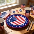 thumbnail image 4 of Wozhuo American Flag Tableware 25PC Disposable Paper Plates Patriotic Party Decor, 4 of 6