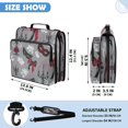 thumbnail image 3 of Gothic Masquerade Printed Zipper Binder with Handle&Shoulder Strap 2 inch 3 Ring 500+300 Sheet Capacity File Folder Organizer, 3 of 8