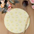 thumbnail image 3 of Yellow Lemon Round 13 Inch Placemats Set of 6, Summer Farmhouse Fruits Leaves Lemon HeatResistant Non Slip Place Mats for Dining Table, Wipeable Braided Kitchen Table Mats for Housewarming, 3 of 9