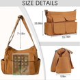thumbnail image 5 of Shoulder Bags, Large Capacity Solid Soft Denim Leisure Travel Bag Multiple Pockets Denim Crossbody Bag Denim Bags, 5 of 5