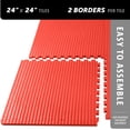 thumbnail image 4 of We Sell Mats 3/4 Inch Thick Martial Arts Eva Foam Exercise Mat Tatami Pattern Interlocking Floor Tiles For Home Gym Mma Anti-Fatigue Mats 24 In X 24 In, 4 of 5