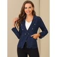 thumbnail image 2 of Chaquede mezclilde oficide trabajo de manlarcon solade jeans pamujer con bolsillos Azul Medio 3XL, 2 of 5