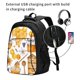 thumbnail image 2 of Balery Honey Bee Set Mochila con carga USB para hombre y mujer - Mochila impermeable y antirrobo para portátil con puerto USB para viajes, trabajo, estudios y universidad, 2 of 7
