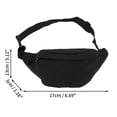 thumbnail image 3 of Unique Bargains 1 Pc Stylish Sports Waist Bag Zipper Fanny Pack for Sports Black, 3 of 6