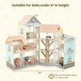 thumbnail image 3 of Gymax Ensemble de Jeu de Maison de Poupée d'Angle en Bois avec 41 Pcs de Meubles et Accessoires, 3 of 10
