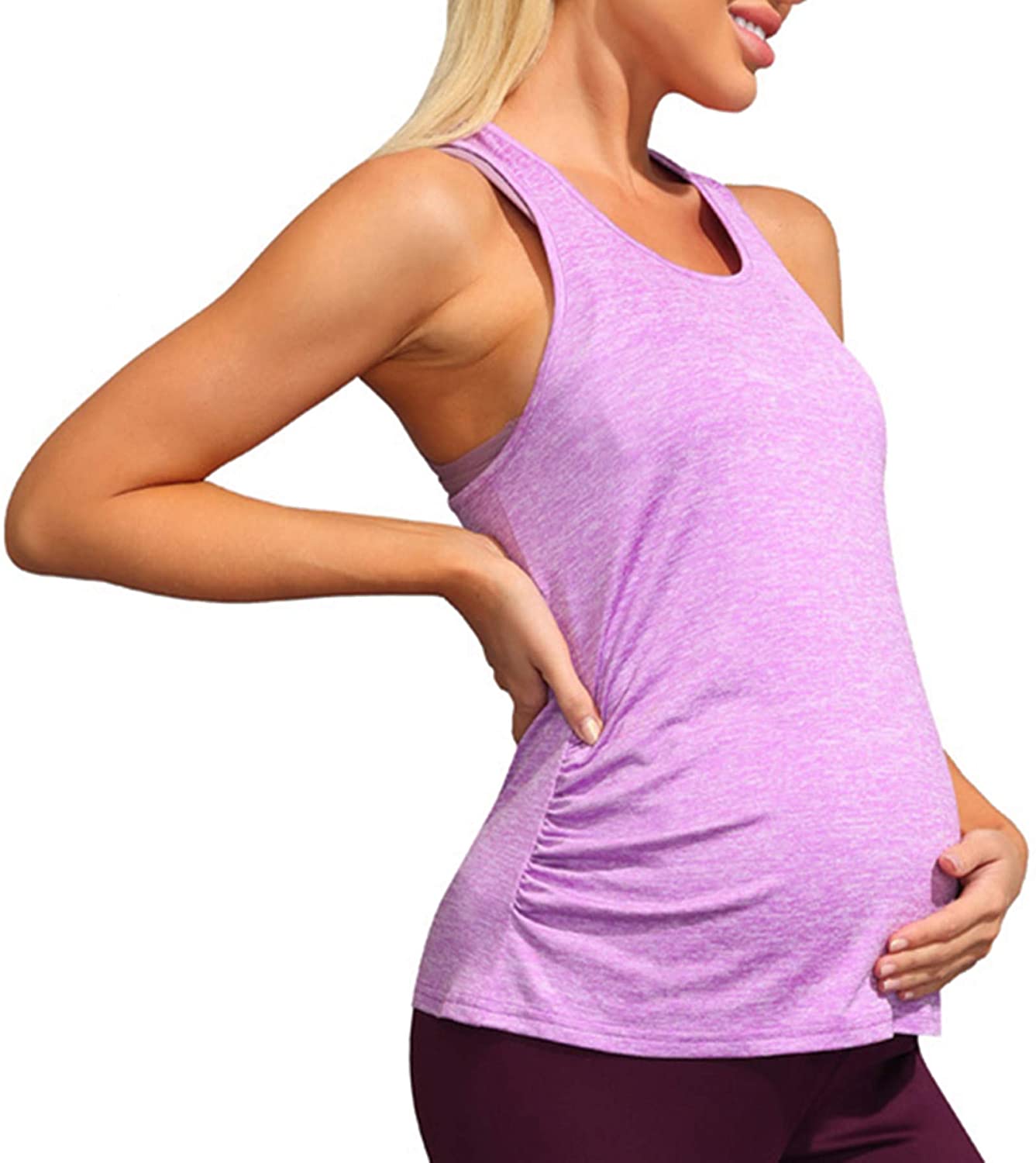 Maternity Yoga Tops Workout Athletic 
