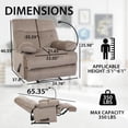 thumbnail image 4 of Ergonomic Manual Recliner for Adults, Oversized Modern Recliner Chair for Bedroom, Living Room, Home Theater and RV，Dark Brown, 4 of 9