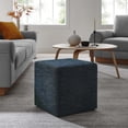 thumbnail image 2 of Ottoman Accent Chair, Azure Navy Blue, Fabric, Living Kitchen Cafe Bistro Hospitality Restaurant, Modern Contemporary HB36567, 2 of 9
