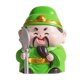 thumbnail image 1 of Figura de dios chino, decoración de mesa, artesanía en miniatura, linda resina coleccionable verde, 1 of 9