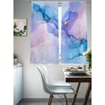 thumbnail image 4 of Purple Blue Marble Sheer Curtains 63 Inch Length 2 Panels Set for Living Room/Bedroom, Ink Painting Abstract Art Modern Semi Curtain Sheers Drapes Rod Pocket Curtains Window Treatment Set 52''x63''x2, 4 of 7